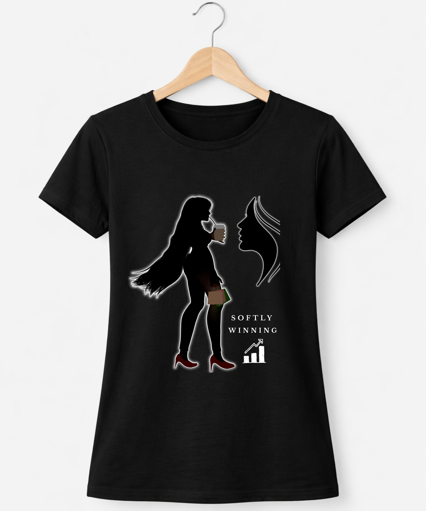 Softly Winning – Women’s Classic Crew T-Shirt | Modern Minimal Graphic Tee