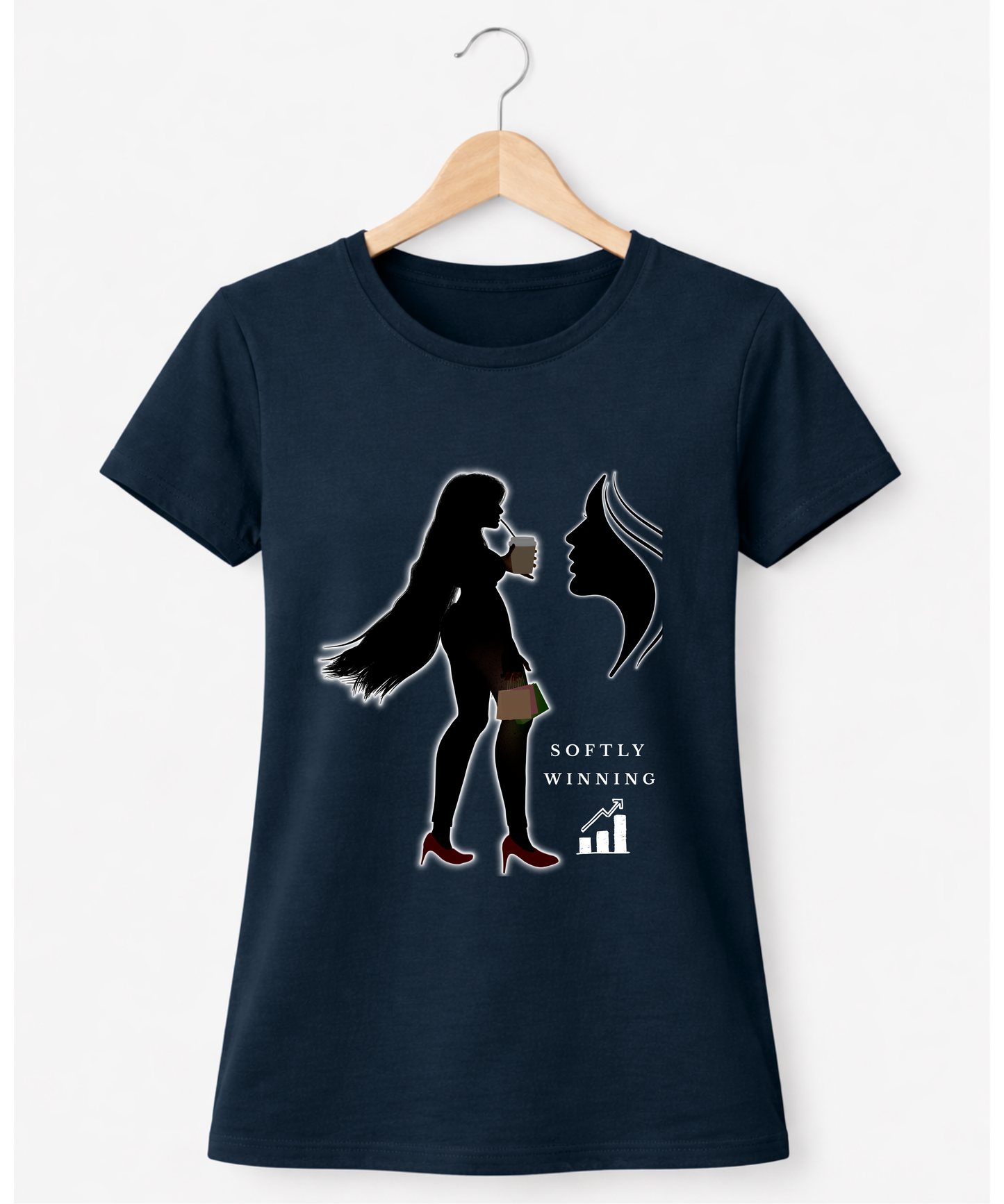 Softly Winning – Women’s Classic Crew T-Shirt | Modern Minimal Graphic Tee