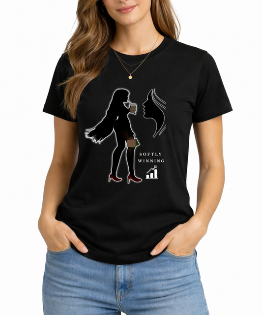 Softly Winning – Women’s Classic Crew T-Shirt | Modern Minimal Graphic Tee