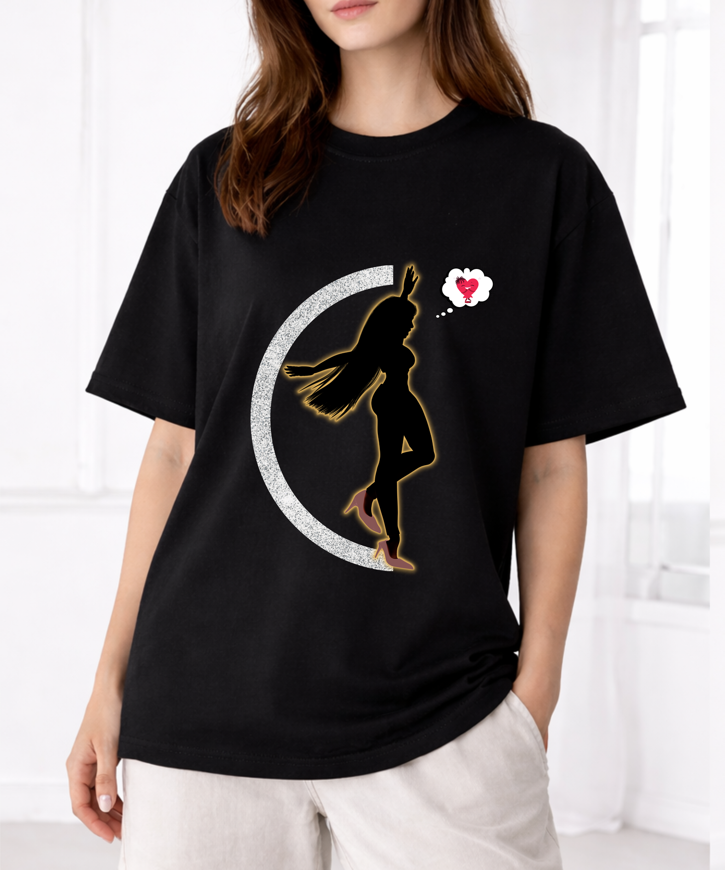 Black Couple Oversized T-Shirt Set | Modern Love | Design A & Design B