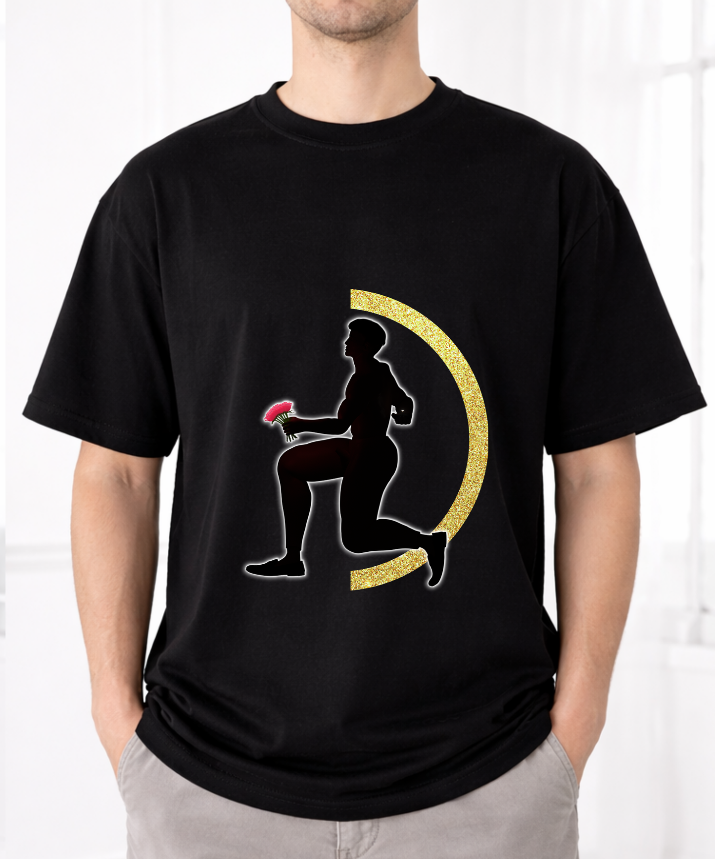 Black Couple Oversized T-Shirt Set | Modern Love | Design A & Design B