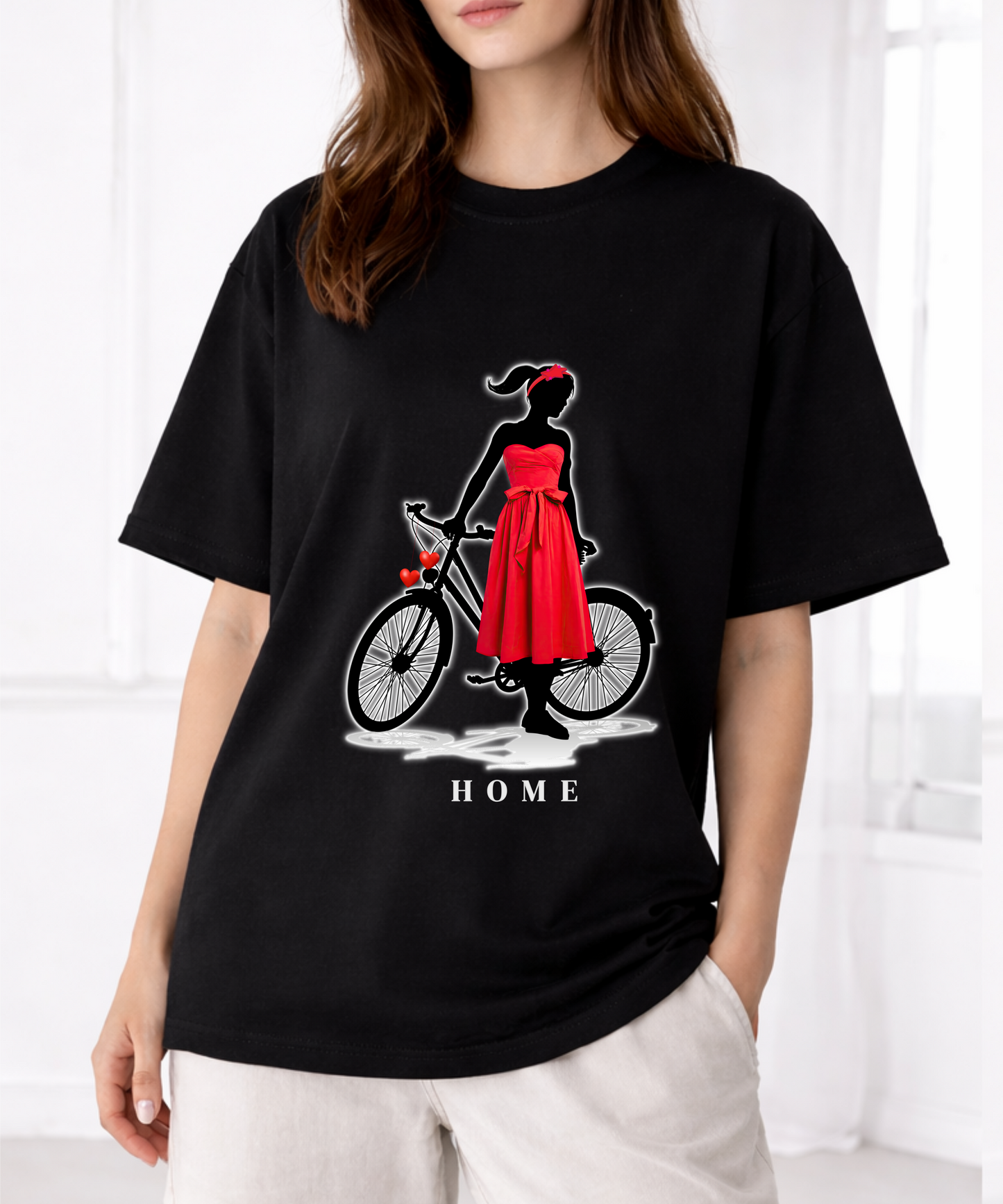 PATH × HOME – Black Couple Oversized T-Shirt Set | Modern Love | Design A & Design B
