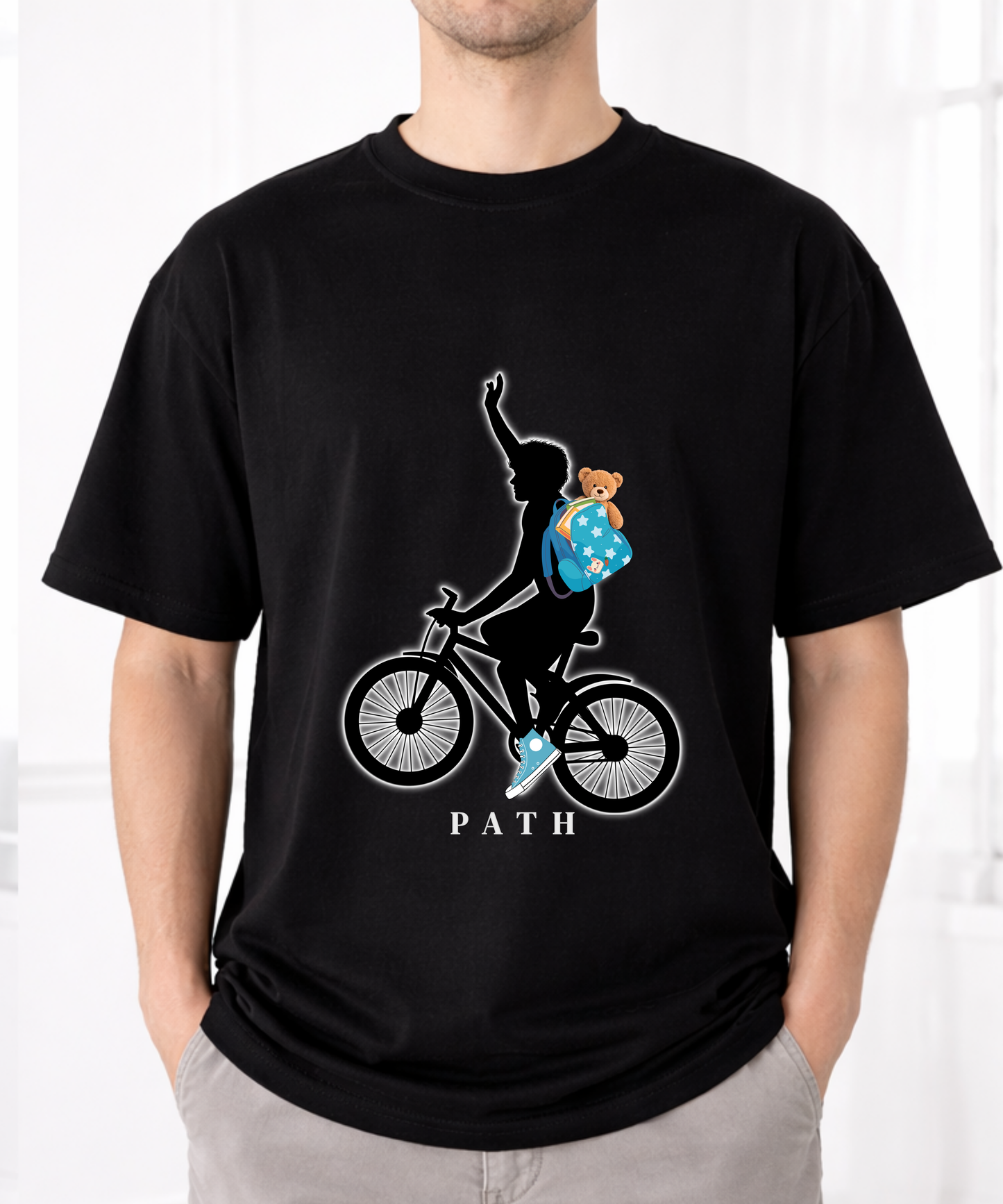 PATH × HOME – Black Couple Oversized T-Shirt Set | Modern Love | Design A & Design B