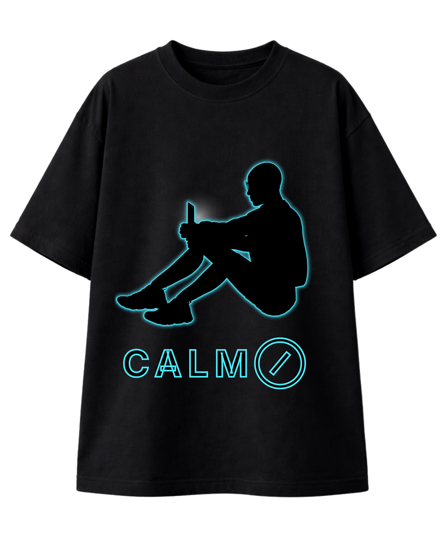 CALM⊘ Glow Silhouette Oversized Unisex T-Shirt | Modern Mindfulness