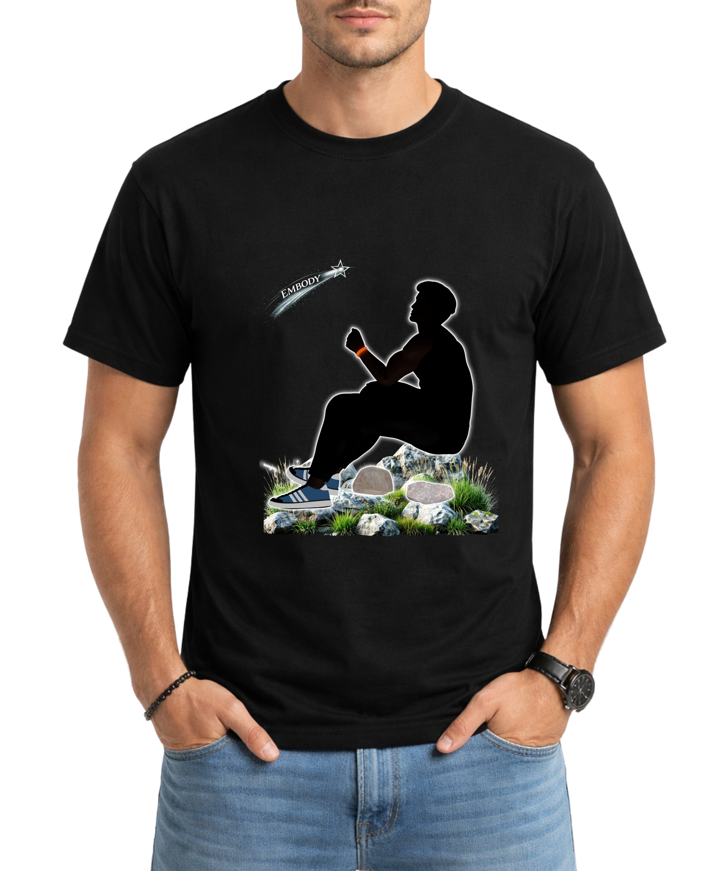 EMBODY Men’s Crew T-Shirt | Modern Spiritual Mindset Art Tee