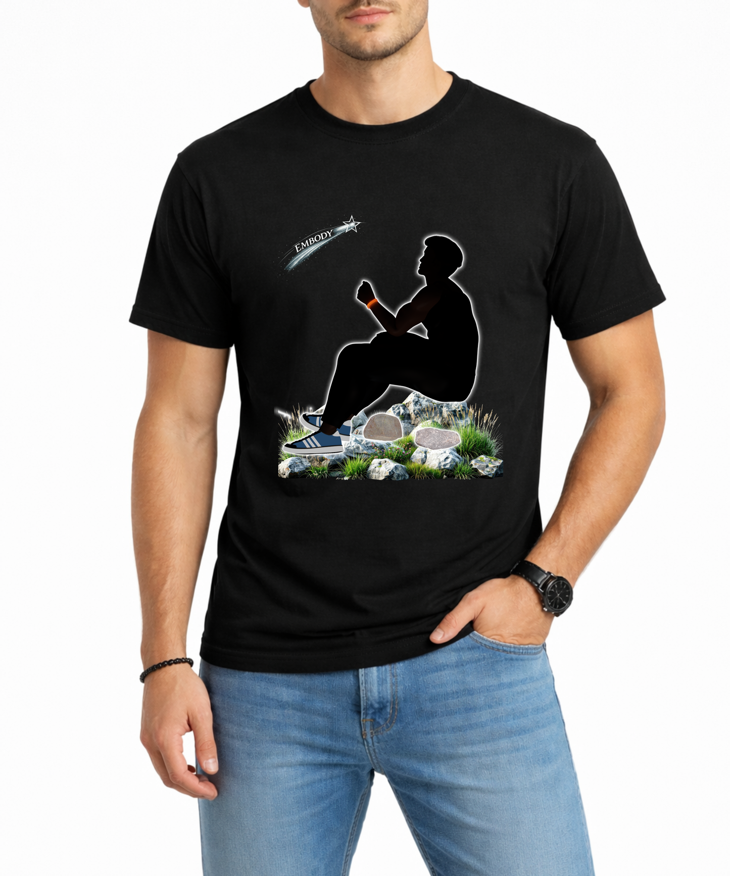 EMBODY Men’s Crew T-Shirt | Modern Spiritual Mindset Art Tee