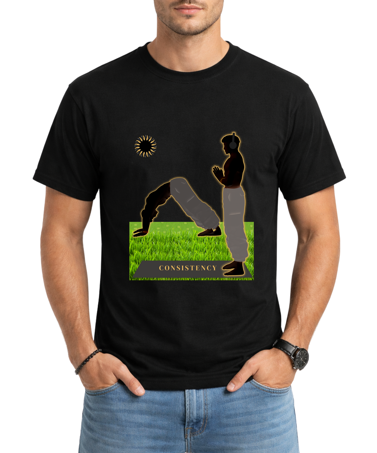 Consistency – Surya Namaskar Silhouette | Men’s Classic Crew T-Shirt