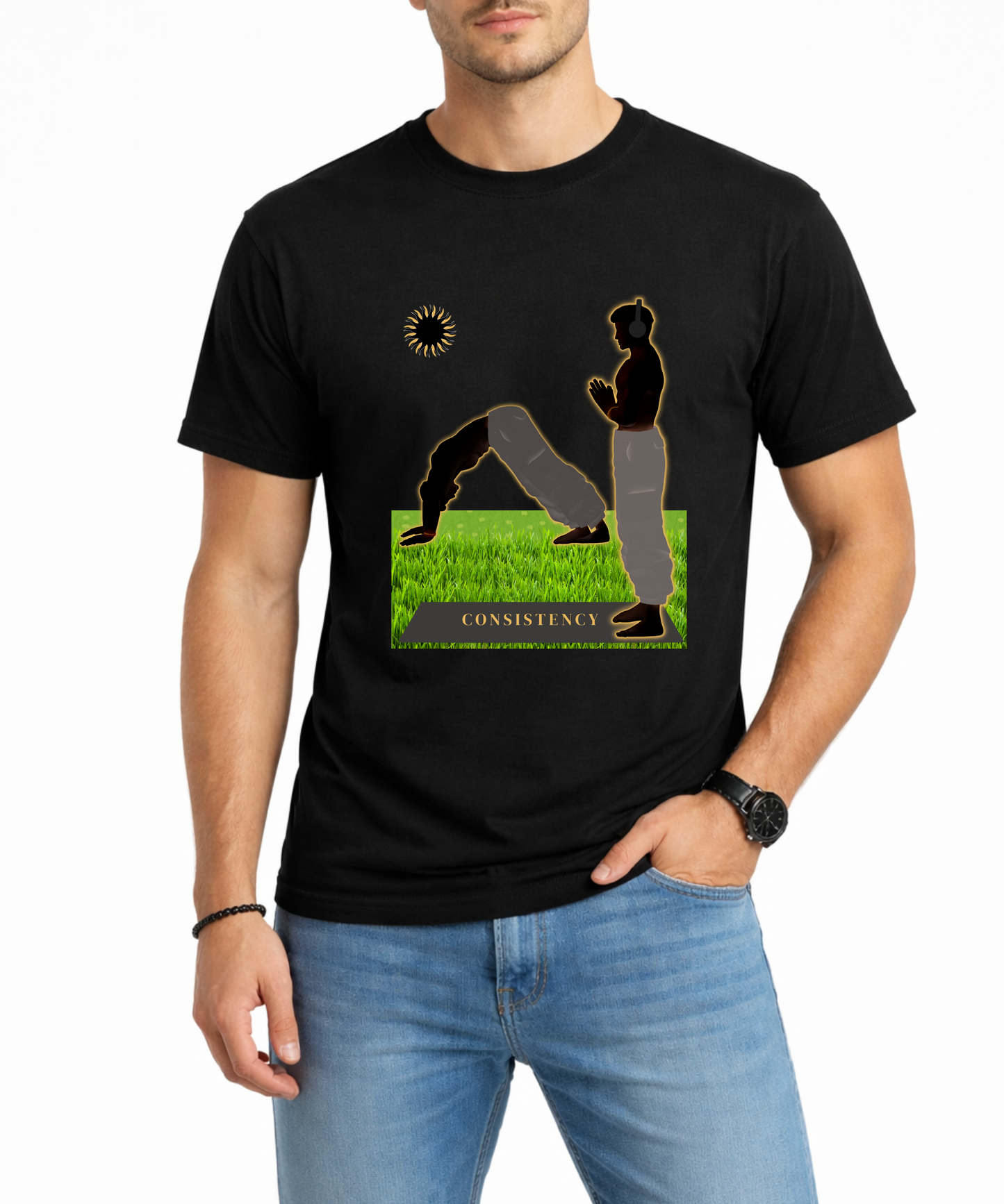 Consistency – Surya Namaskar Silhouette | Men’s Classic Crew T-Shirt