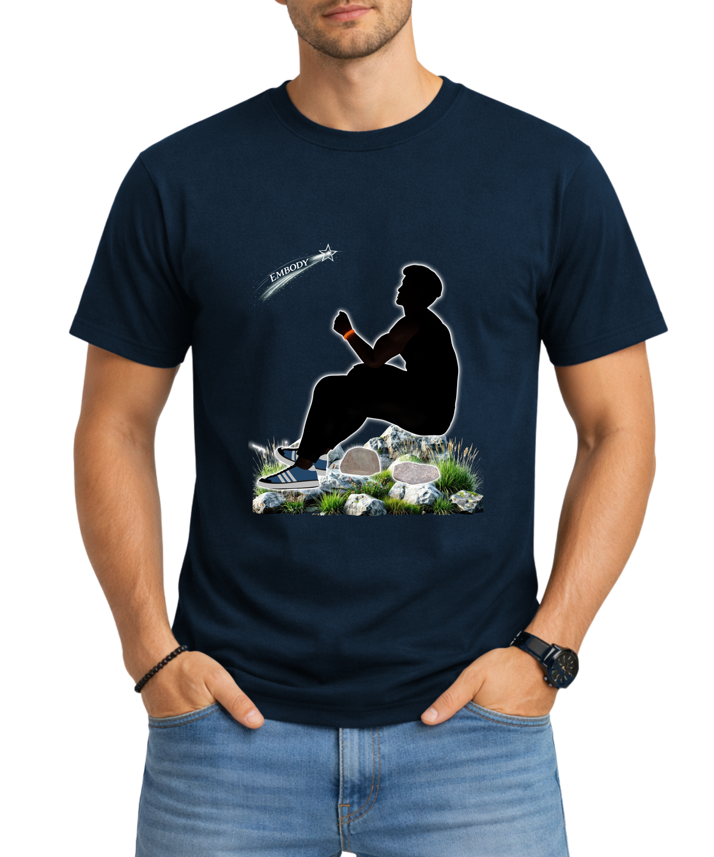 EMBODY Men’s Crew T-Shirt | Modern Spiritual Mindset Art Tee