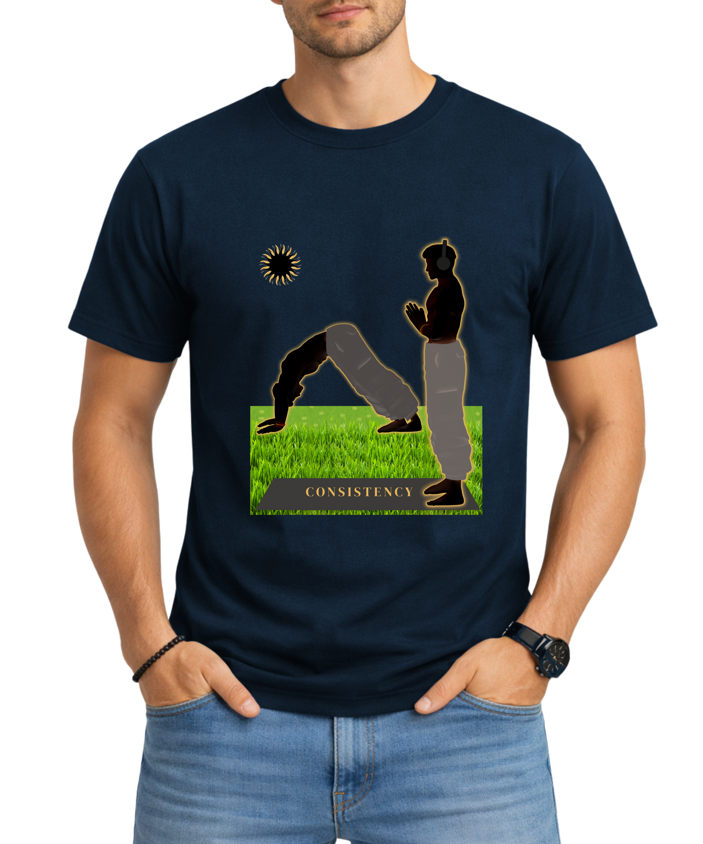 Consistency – Surya Namaskar Silhouette | Men’s Classic Crew T-Shirt