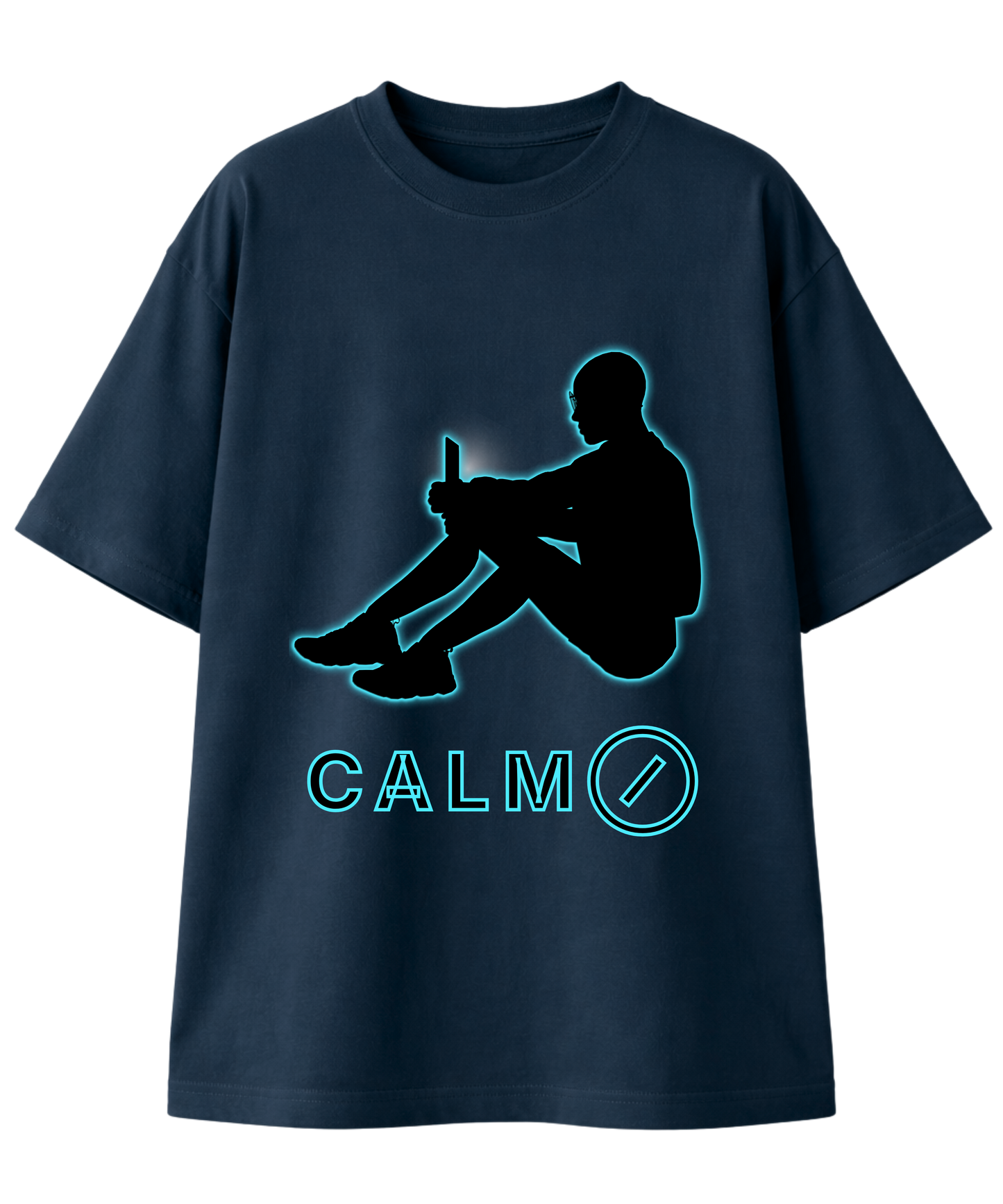CALM⊘ Glow Silhouette Oversized Unisex T-Shirt | Modern Mindfulness
